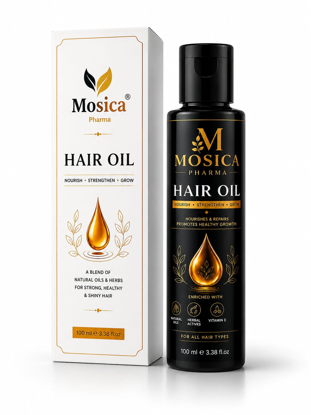 MOSICA Herbal Hair Oil – Natural Hair Growth & Hair Fall Care Oil